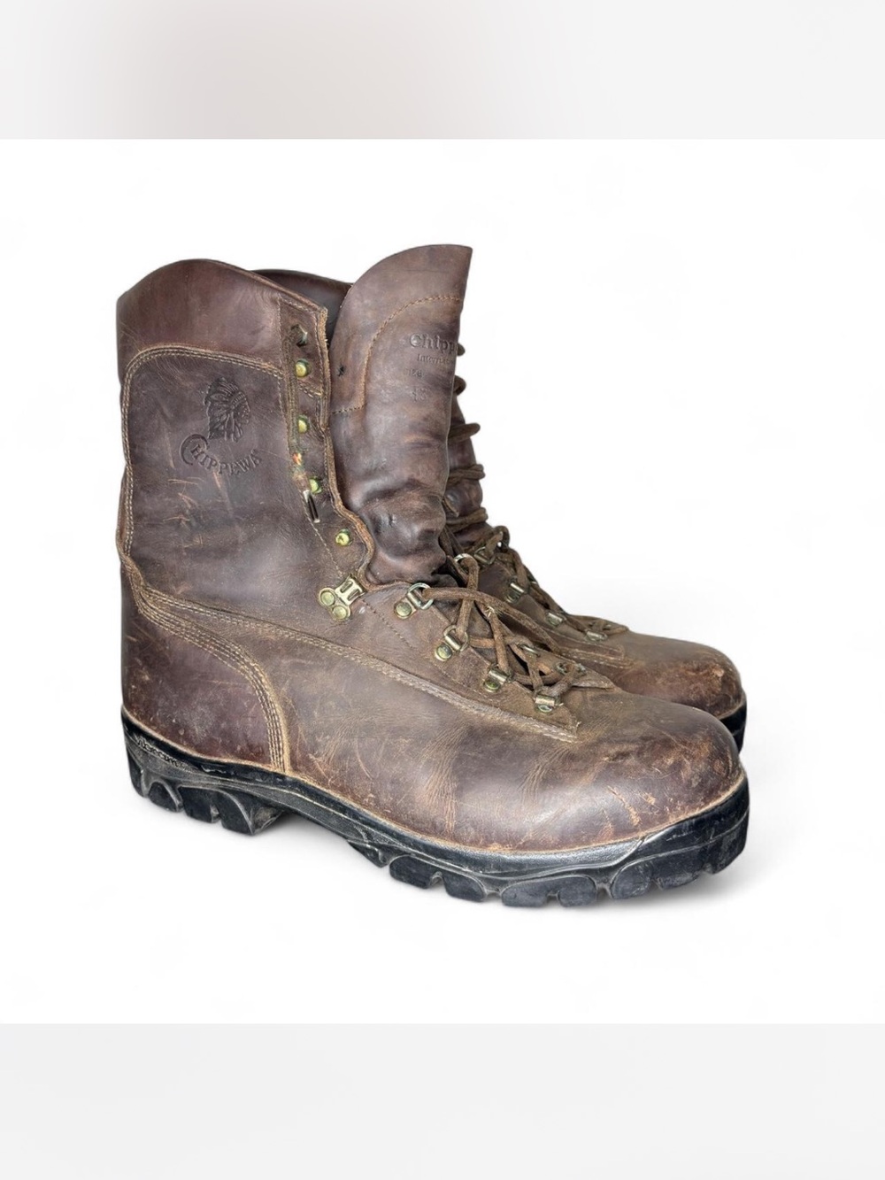 Chippewa Boots Mens 13 E USA Made Arctic 25490 Lined Brown Leather Vintage